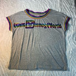 Disney Parks Rainbow Walt Disney World T-Shirt Size XL